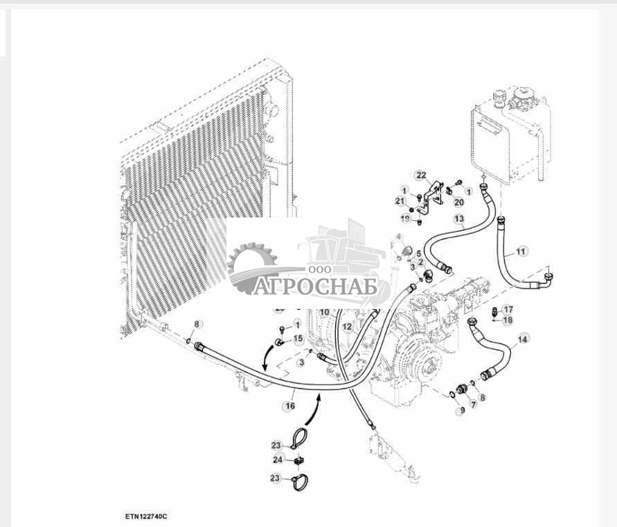 Гидравлические шланги и фитинги, трансмиссия с кнопочным переключением передач, Final Tier 4 